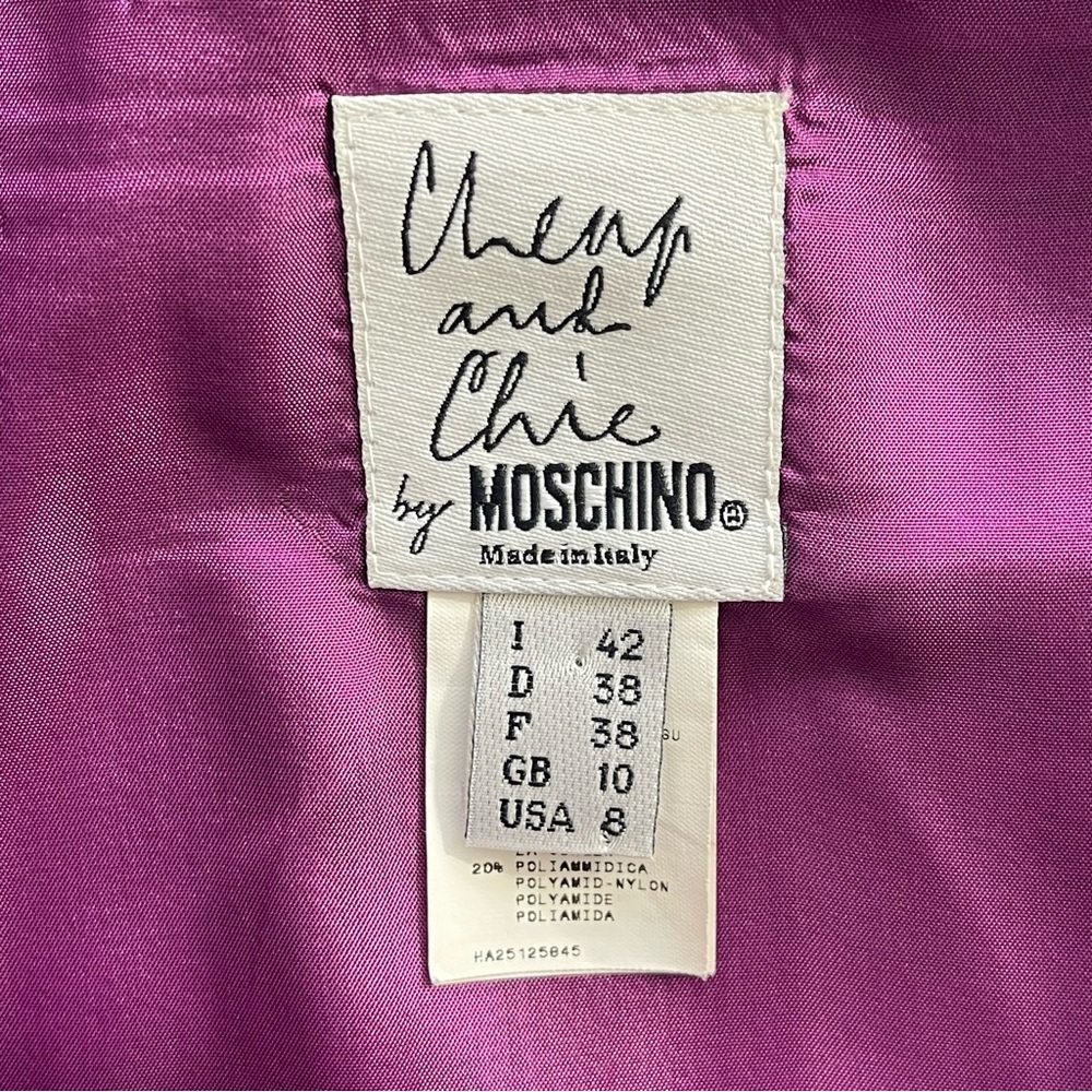 Moschino Cheap & Chic Wool Blend Purple Mini Skirt Size 8 - Picture 10 of 13